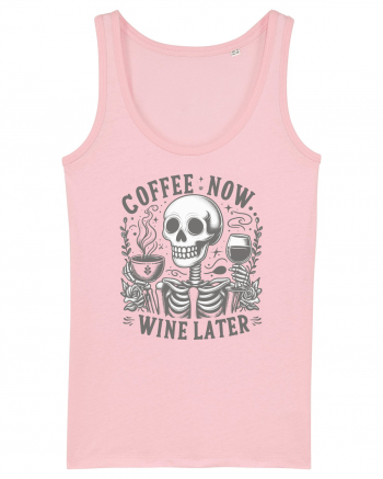 Coffee Now Wine Later Cotton Pink
