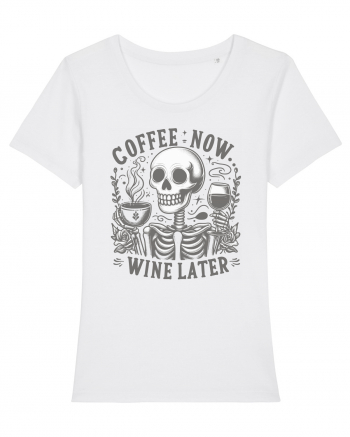Coffee Now Wine Later White