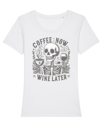 Coffee Now Wine Later White