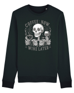 Coffee Now Wine Later Bluză mânecă lungă Unisex Rise