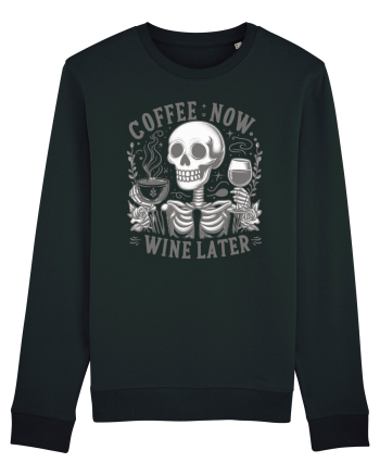 Coffee Now Wine Later Black