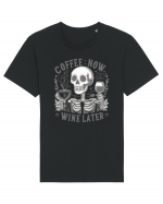 Coffee Now Wine Later Tricou mânecă scurtă Unisex Rocker