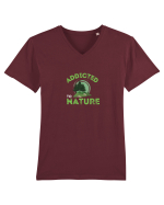 Addicted To Nature Tricou mânecă scurtă guler V Bărbat Presenter