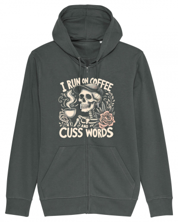 I Run On Coffee and Cuss Words Anthracite
