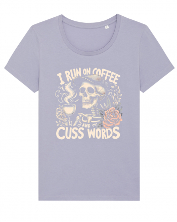 I Run On Coffee and Cuss Words Lavender