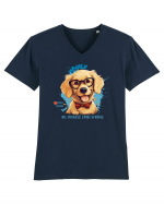 MIAU! DA, VORBESC LIMBI STRAINE - Retriever Tricou mânecă scurtă guler V Bărbat Presenter