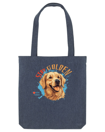 STAY GOLDEN - Golden Retriever Midnight Blue