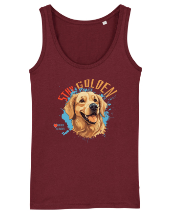 STAY GOLDEN - Golden Retriever Burgundy