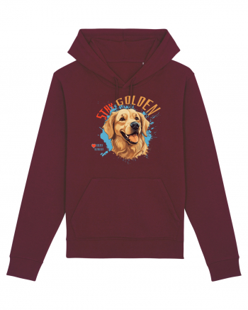 STAY GOLDEN - Golden Retriever Burgundy