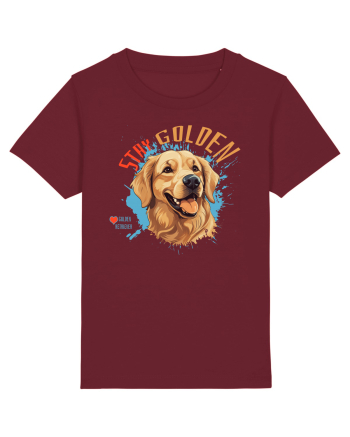 STAY GOLDEN - Golden Retriever Burgundy