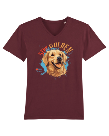 STAY GOLDEN - Golden Retriever Burgundy
