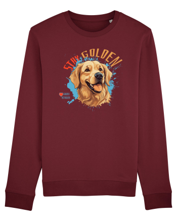 STAY GOLDEN - Golden Retriever Burgundy