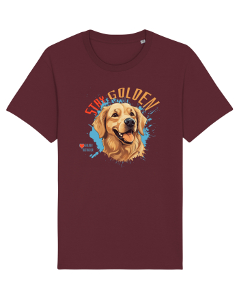 STAY GOLDEN - Golden Retriever Burgundy