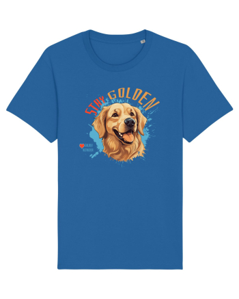 STAY GOLDEN - Golden Retriever Royal Blue