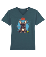 NO -  French Bulldog Tricou mânecă scurtă guler V Bărbat Presenter