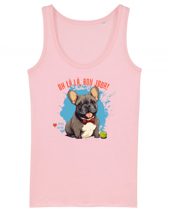 OH LA LA, BON JOUR -  French Bulldog Cotton Pink