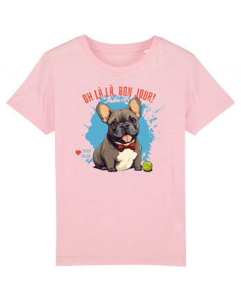 OH LA LA, BON JOUR -  French Bulldog Cotton Pink