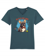 OH LA LA, BON JOUR -  French Bulldog Tricou mânecă scurtă guler V Bărbat Presenter