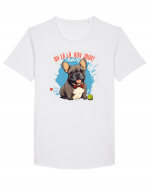 OH LA LA, BON JOUR -  French Bulldog Tricou mânecă scurtă guler larg Bărbat Skater