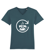 Funny Coding Tricou mânecă scurtă guler V Bărbat Presenter
