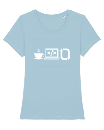 Funny Coding Sky Blue