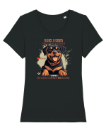 SILENCE IS GOLDEN - Rottweiller Tricou mânecă scurtă guler larg fitted Damă Expresser