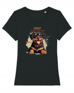 EXERCITII? AM INTELES CARTOFI PRAJITI - Rottweiller Tricou mânecă scurtă guler larg fitted Damă Expresser