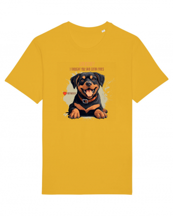 EXERCISE? I THOUGHT YOU SAID FRIES- Rottweiller Spectra Yellow