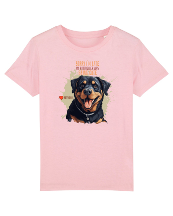 SORRY I`M LATE - Rottweiller Cotton Pink