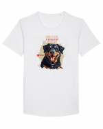 SORRY I`M LATE - Rottweiller Tricou mânecă scurtă guler larg Bărbat Skater