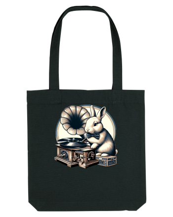 Vintage Easter Rabbit Black