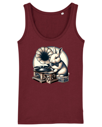Vintage Easter Rabbit Burgundy