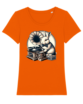Vintage Easter Rabbit Bright Orange