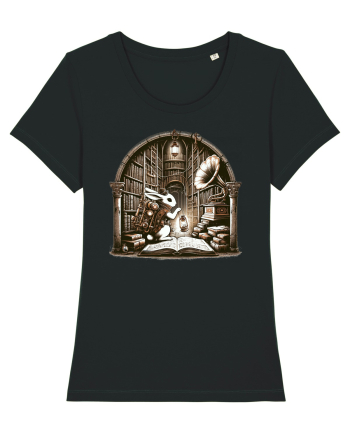Vintage Steampunk Easter Rabbit Black
