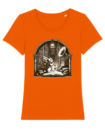 Vintage Steampunk Easter Rabbit Bright Orange
