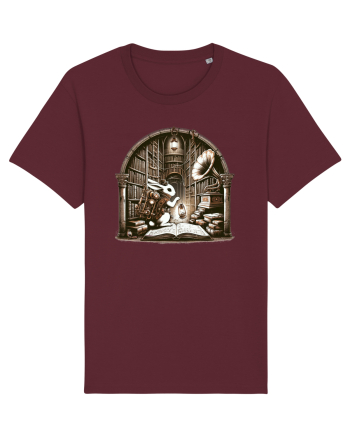 Vintage Steampunk Easter Rabbit Burgundy