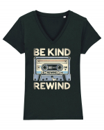 Be kind, rewind - caseta de muzica Tricou mânecă scurtă guler V Damă Evoker