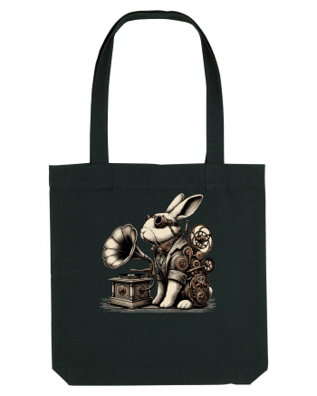 Vintage Steampunk Easter Rabbit Sacoșă textilă