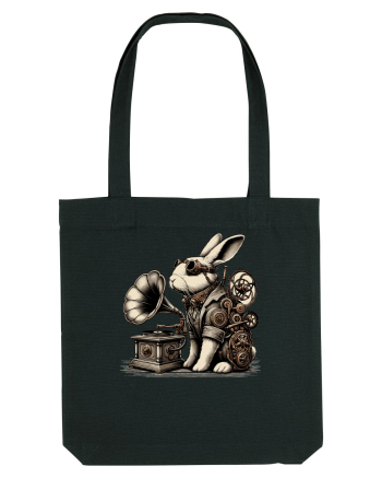 Vintage Steampunk Easter Rabbit Black
