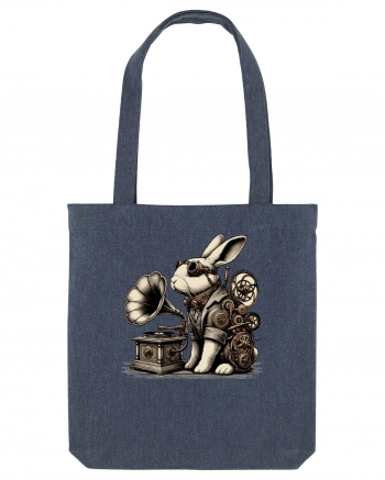 Vintage Steampunk Easter Rabbit Midnight Blue