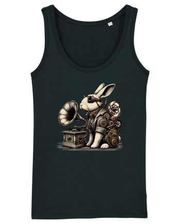 Vintage Steampunk Easter Rabbit Black