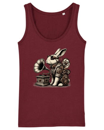 Vintage Steampunk Easter Rabbit Burgundy