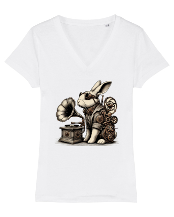 Vintage Steampunk Easter Rabbit White