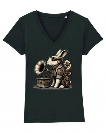 Vintage Steampunk Easter Rabbit Black