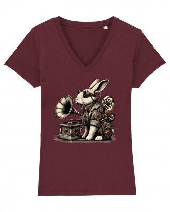 Vintage Steampunk Easter Rabbit Burgundy