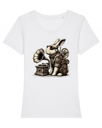 Vintage Steampunk Easter Rabbit White