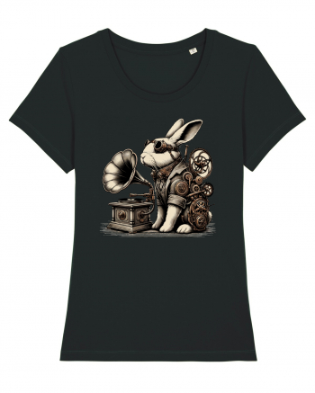 Vintage Steampunk Easter Rabbit Black
