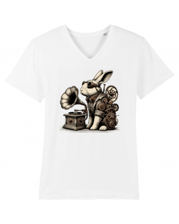 Vintage Steampunk Easter Rabbit White