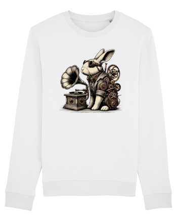 Vintage Steampunk Easter Rabbit White
