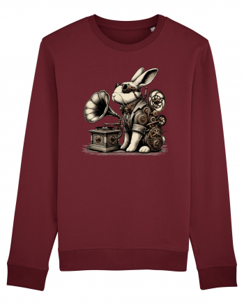 Vintage Steampunk Easter Rabbit Burgundy